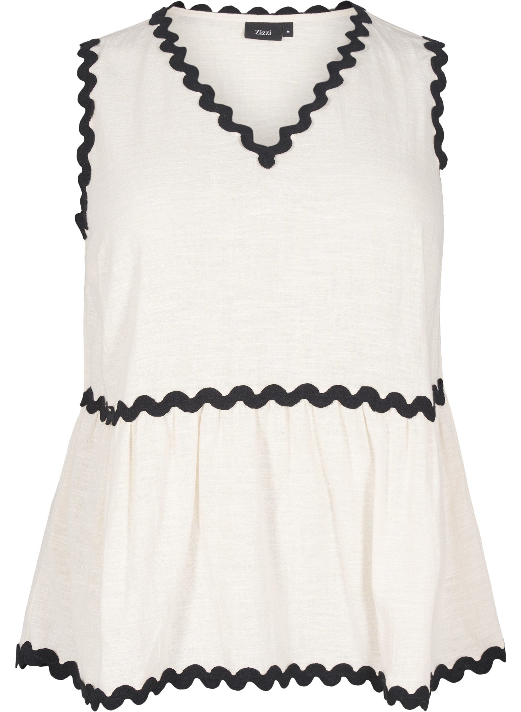 &Auml;rml&ouml;s blus med b&aring;gad kontrastkant