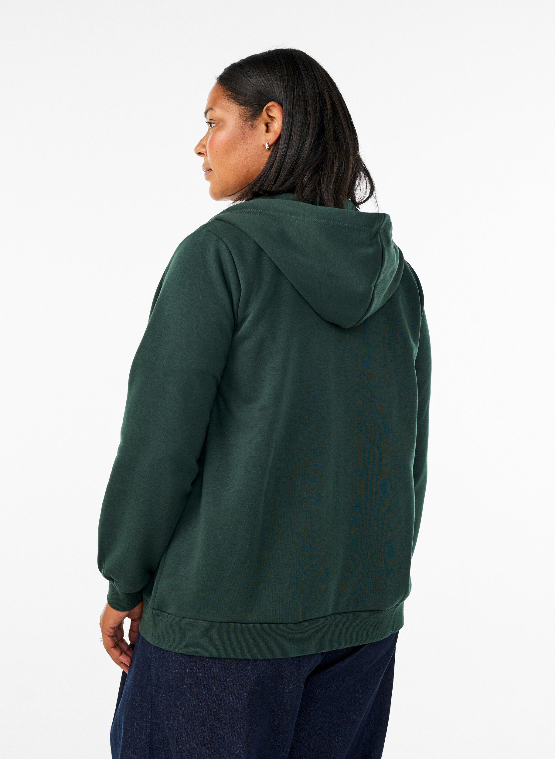 ZizziHuvtr&ouml;ja med dragkedja och fickor, Gr&ouml;n, Model image number 2