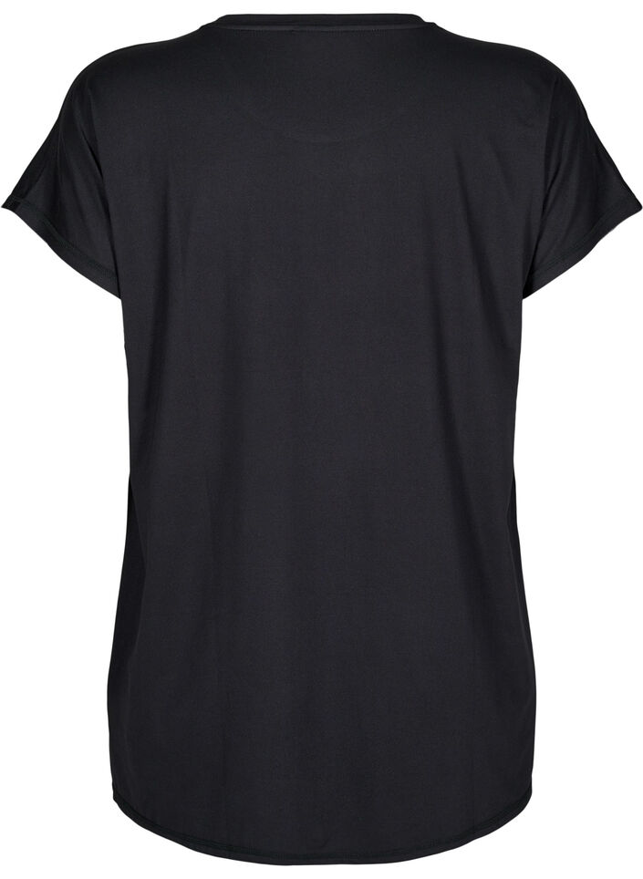 L&aring;ng tr&auml;nings-t-shirt, Svart, Packshot image number 1