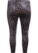 Leggings i velour med leopardmönster, Brun, Packshot image number 1