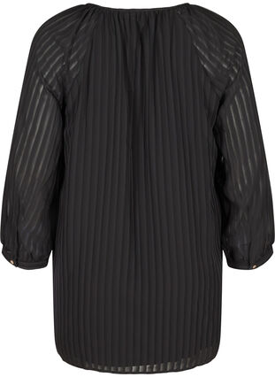 Tunika med rund halsringning och 7/8-ärmar, Black, Packshot image number 1