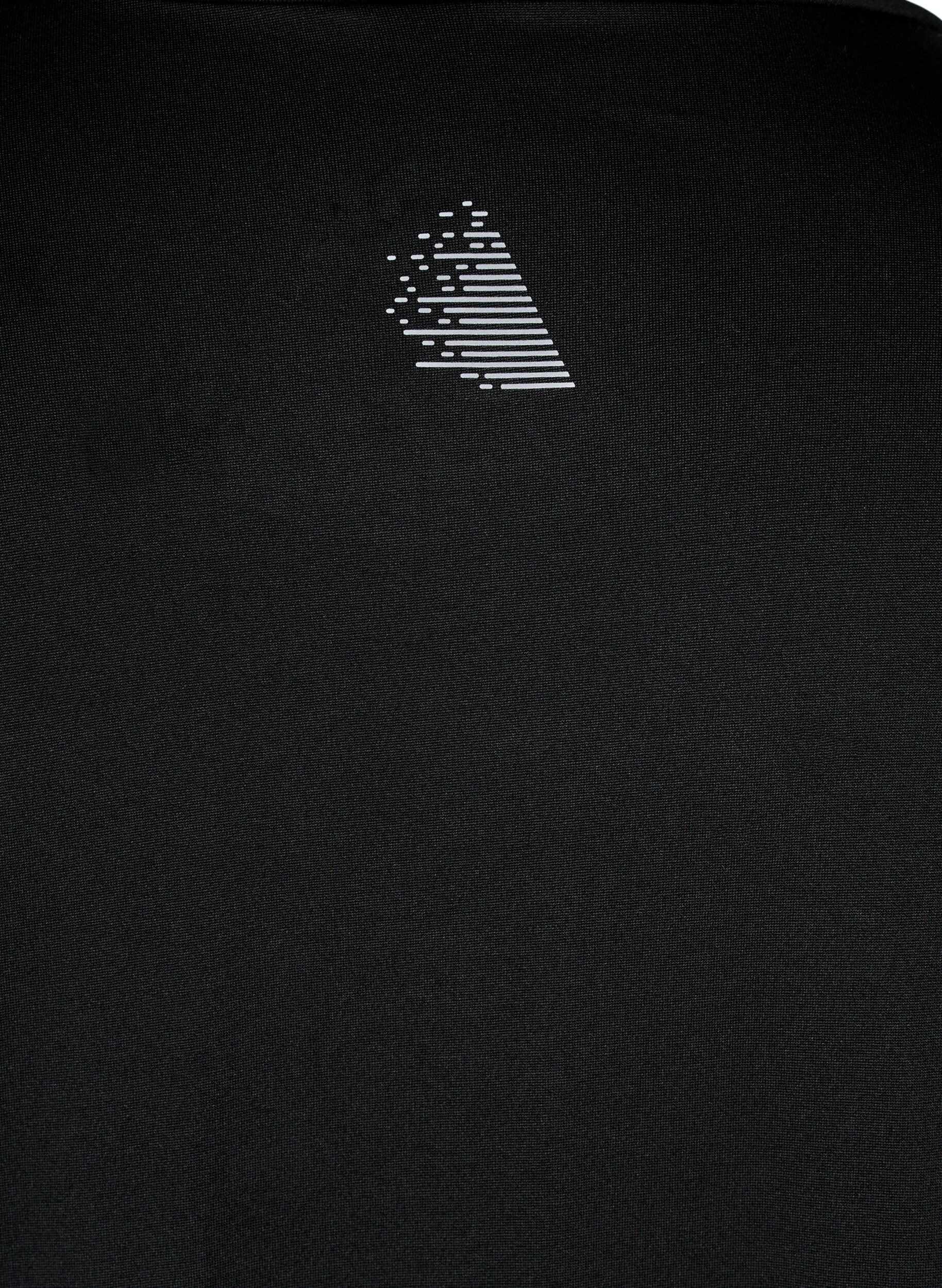 Zizzi Tr&auml;ningslinne med h&ouml;g halsringning, Black, Packshot image number 3