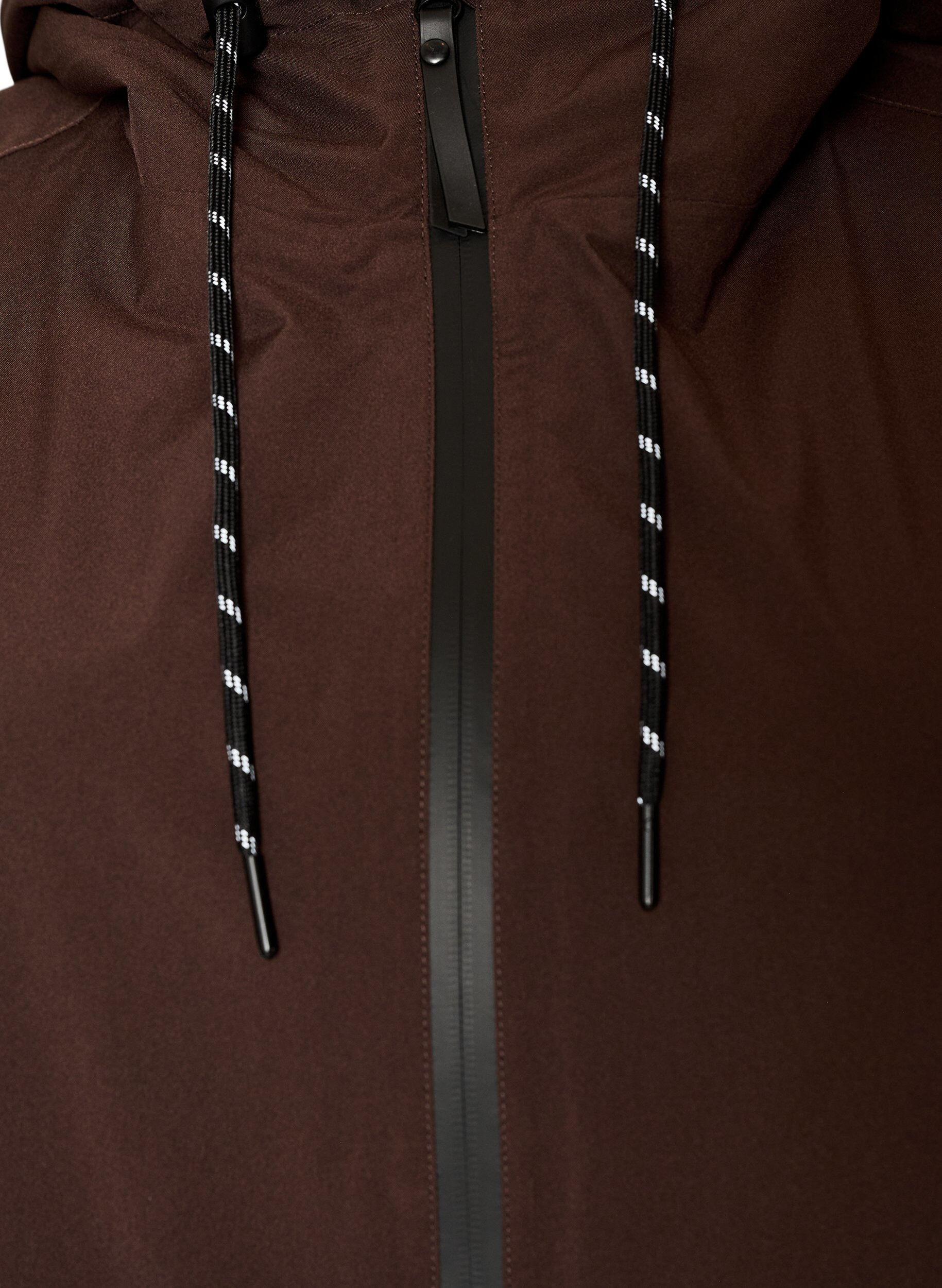 ZizziRegnkappa med fickor och huva, Brun, Packshot image number 2