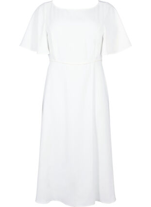 Festklänning med empiresnitt, Bright White, Packshot image number 0