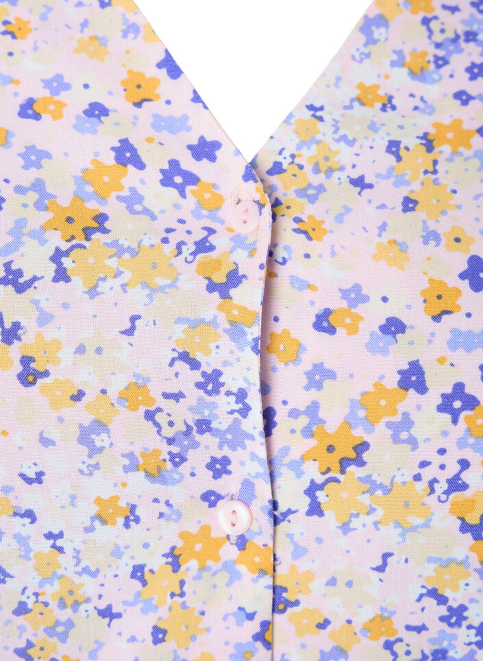 Mönstrad pyjamaströja i viskos, Rosa, Packshot image number 2