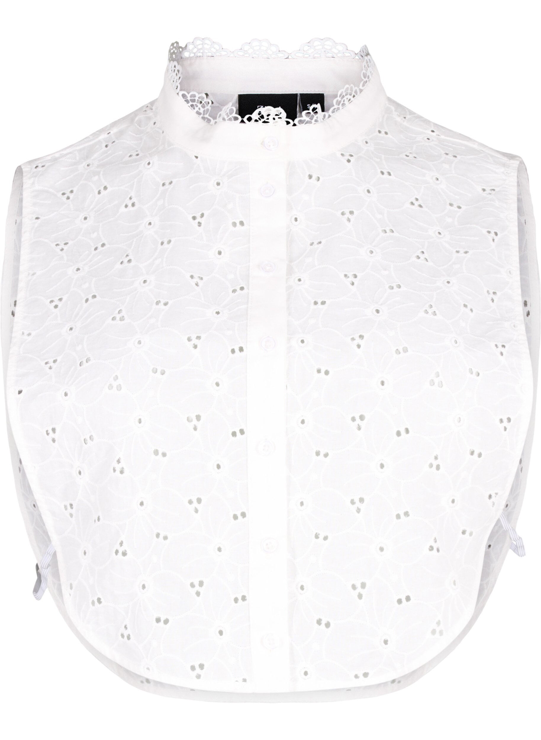 Zizzi Krage i broderie anglaise, Bright White, Packshot image number 0