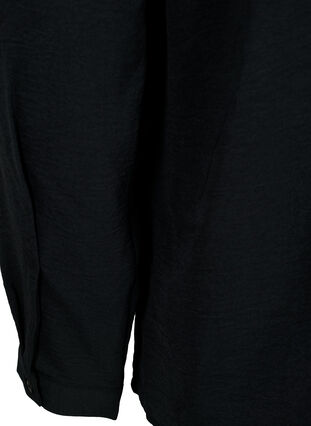 Långärmad blus med spetsdetaljer, Black, Packshot image number 3