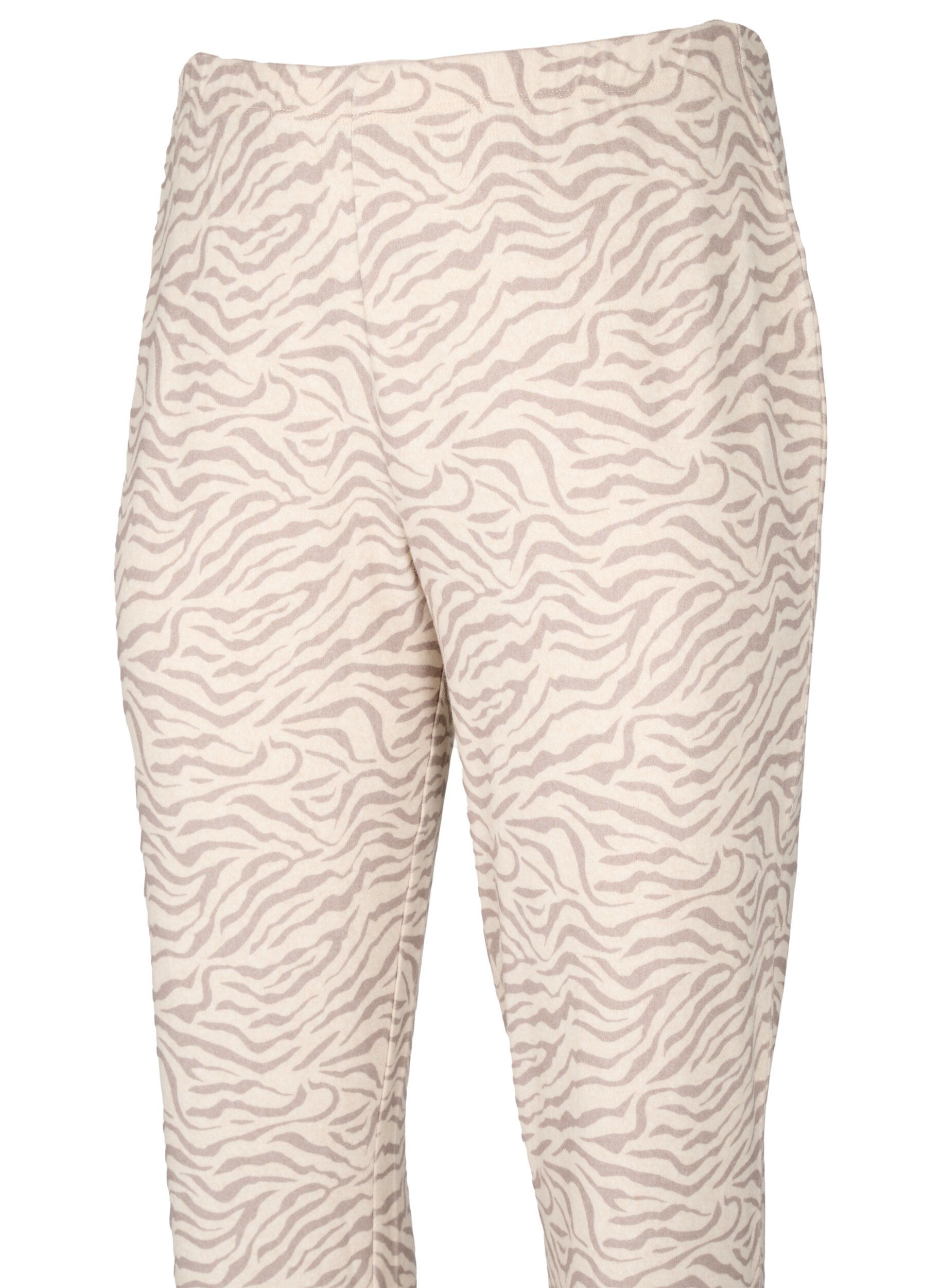 Zizzi Byxor i velour med tryck, Pink Tint AOP, Packshot image number 2