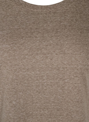 Melerad t-shirt i bomull, Falcon Melange, Packshot image number 2
