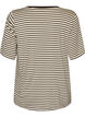 T-shirt i TENCEL&trade; Lyocell med r&auml;nder, Brun, Packshot image number 1
