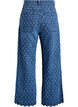 Myra jeans med bred passform och slitningar, Bl&aring;, Packshot image number 1