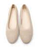 Ballerinaskor i ett finstrukturerat tyg, Beige, Packshot image number 2