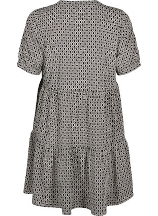 FLASH - A-linjeformad klänning med tryck, Black White Graphic, Packshot image number 1