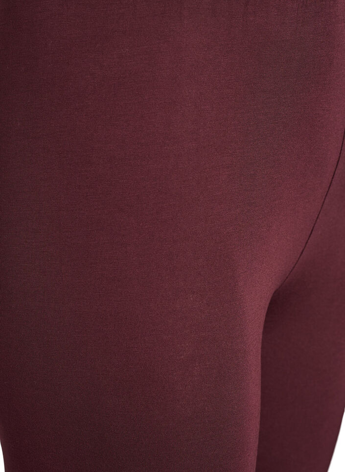 Basic leggings i viskos, M&ouml;rk Bordeaux, Packshot image number 2