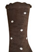 Strumpor i bomull med m&ouml;nster, Brun, Packshot image number 2