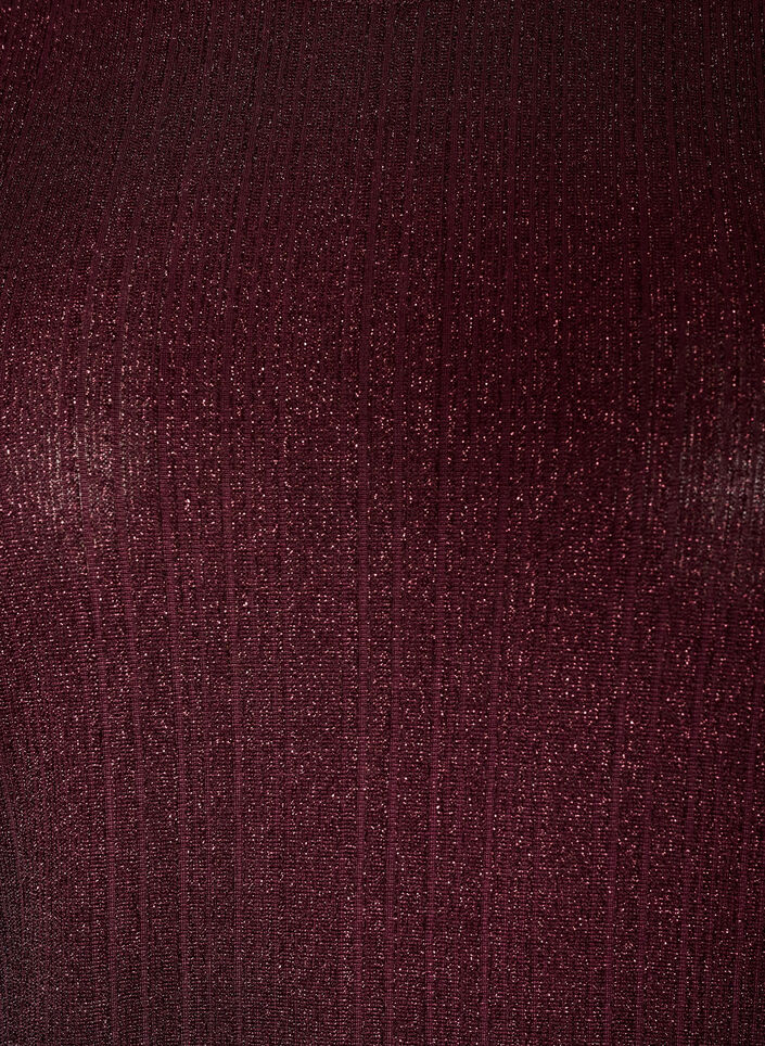 Blus med vertikal struktur och glittertr&aring;d, R&ouml;d, Packshot image number 2