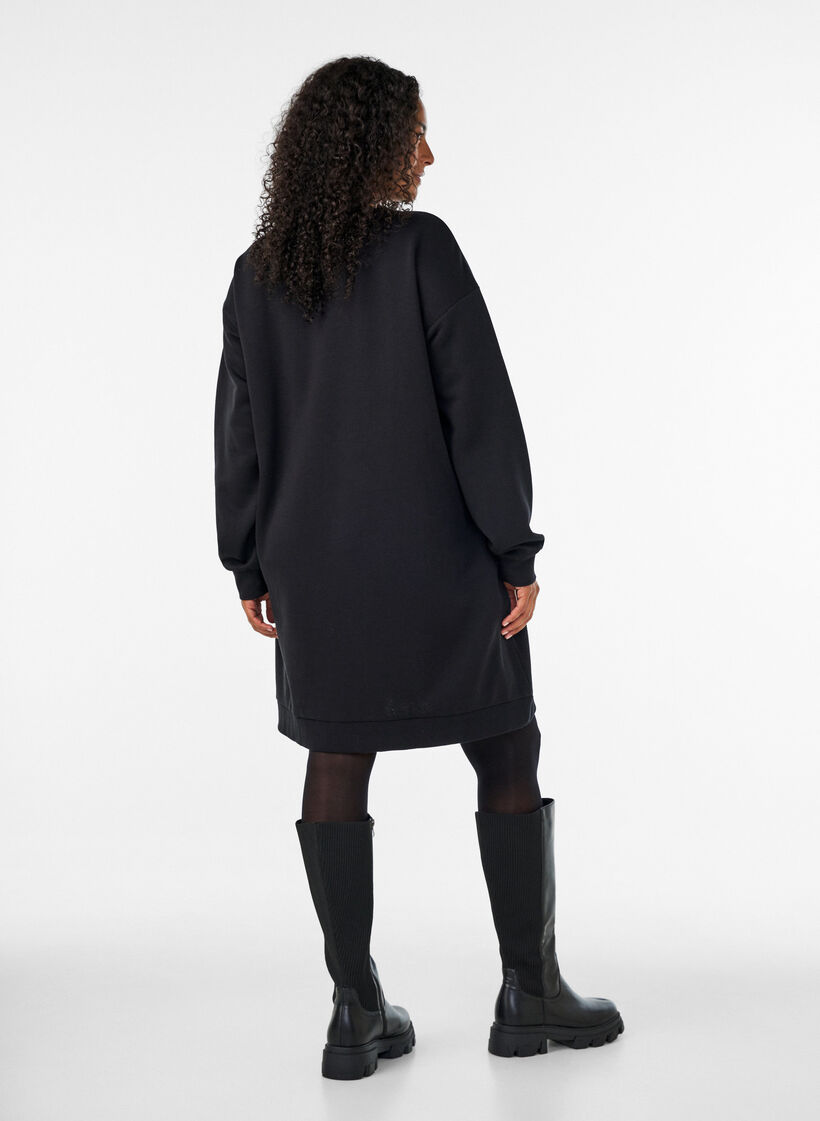 L&ouml;s sweatshirtkl&auml;nning med fickor, Svart, Model image number 2