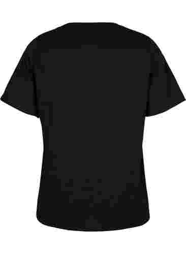 T-shirt med nitar i ekologisk bomull, Black Star , Packshot image number 1