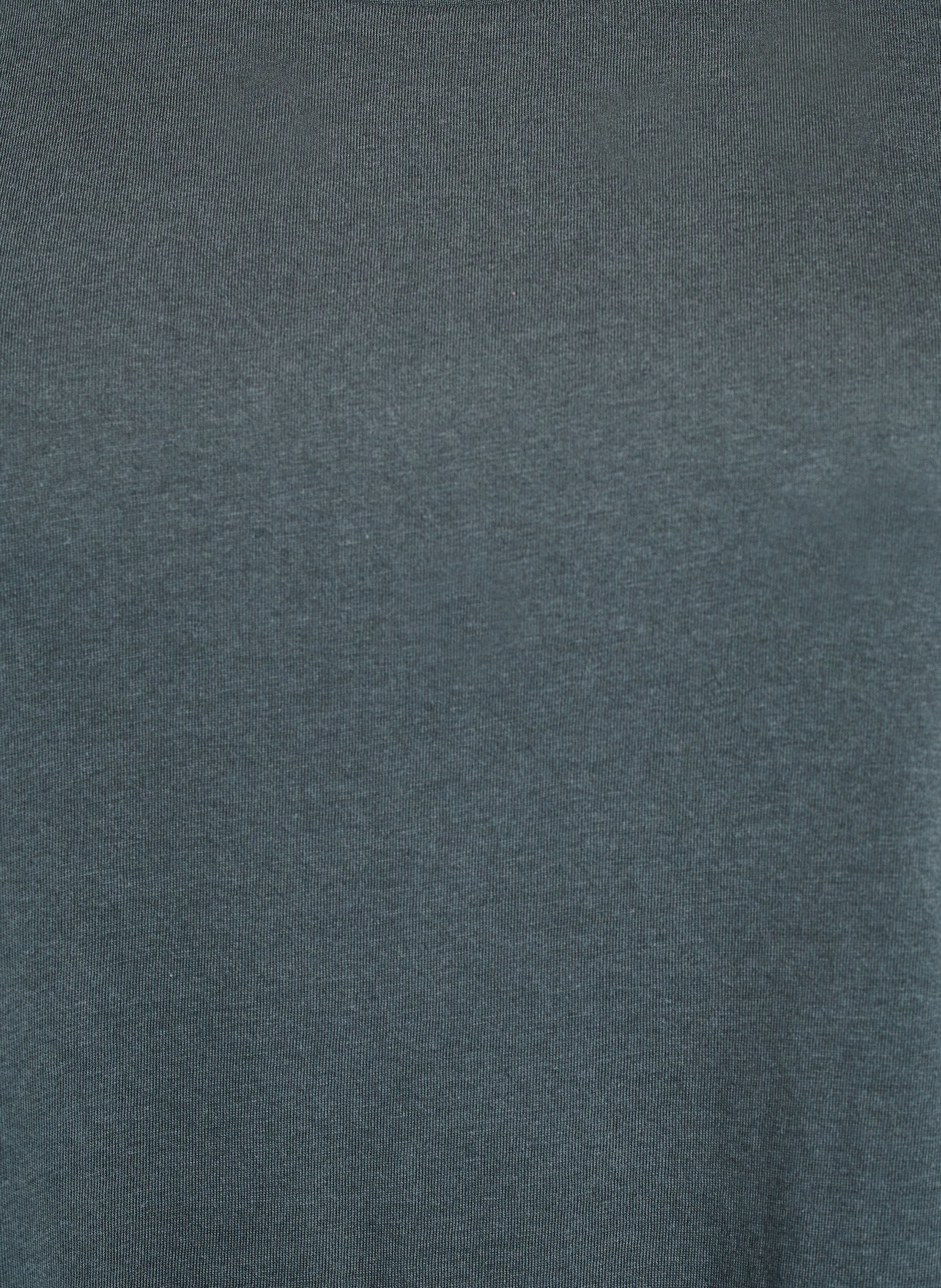 ZizziKort&auml;rmad t-shirt i bomullsmix, Gr&ouml;n, Packshot image number 2