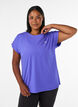 Enf&auml;rgad tr&auml;nings-T-shirt, Bl&aring;, Model image number 0