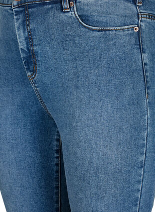 Amy jeans med hög midja och super slim fit, Blue denim, Packshot image number 2