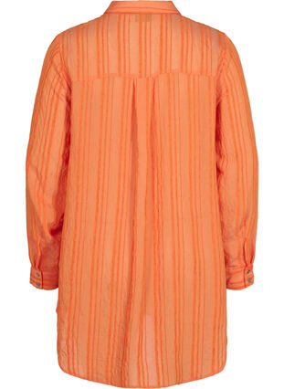 Lång randig skjorta med långa ärmar, Harvest Pumpkin, Packshot image number 1