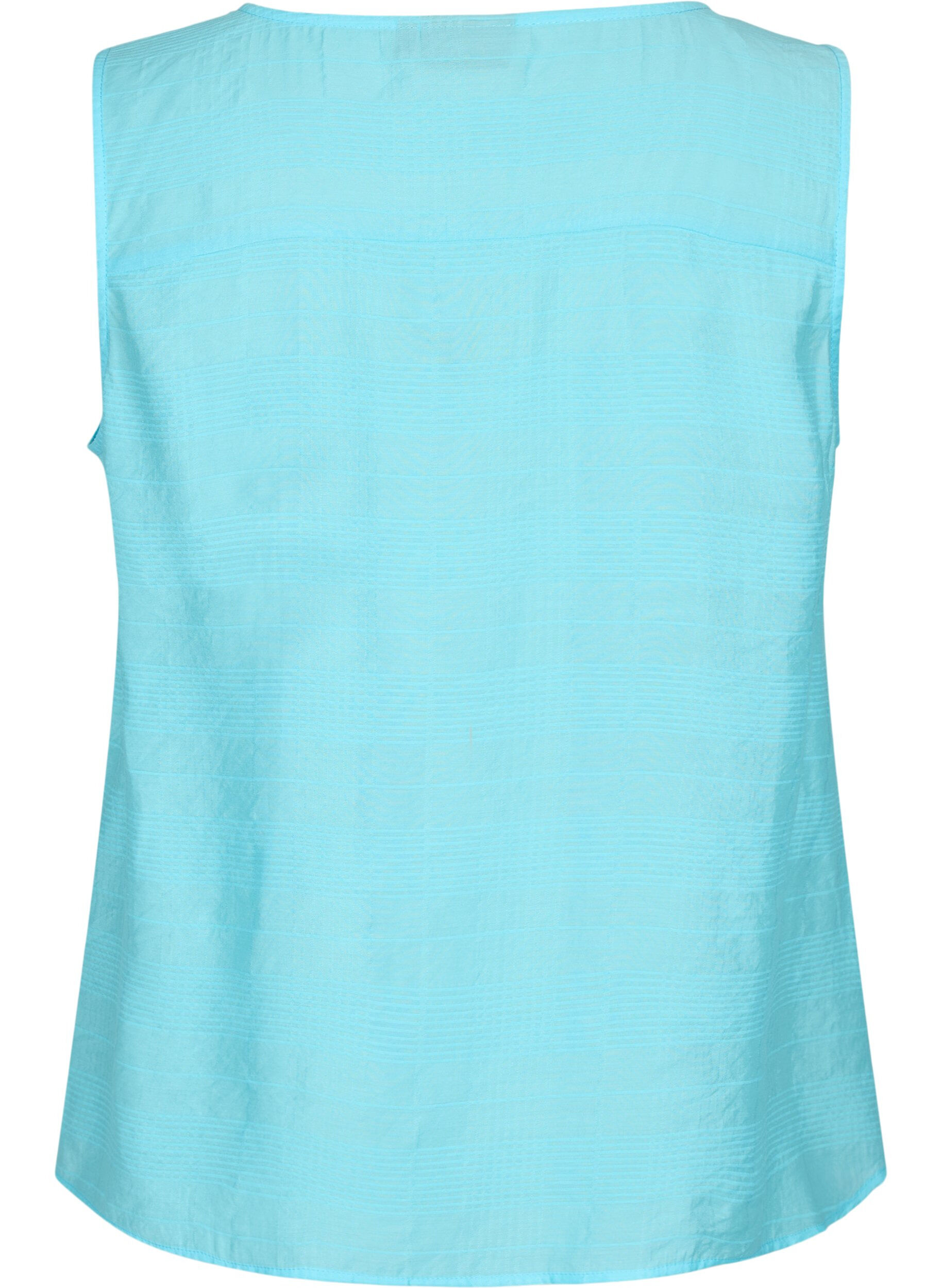 Zizzi Topp i viskos med struktur, Bachelor Button, Packshot image number 1