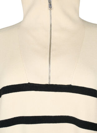 Randig tröja med hög krage	, Birch w. Black, Packshot image number 2