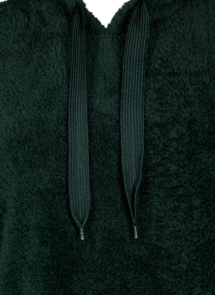 Klänning i teddy med huva, Scarab, Packshot image number 2