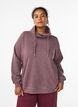 Sweatshirt med h&ouml;g krage och fickor, R&ouml;d, Model image number 0