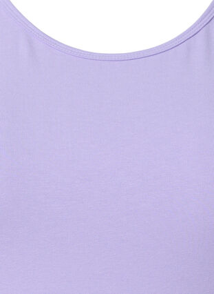 Solid färg bas topp i bomull, Lavender, Packshot image number 2