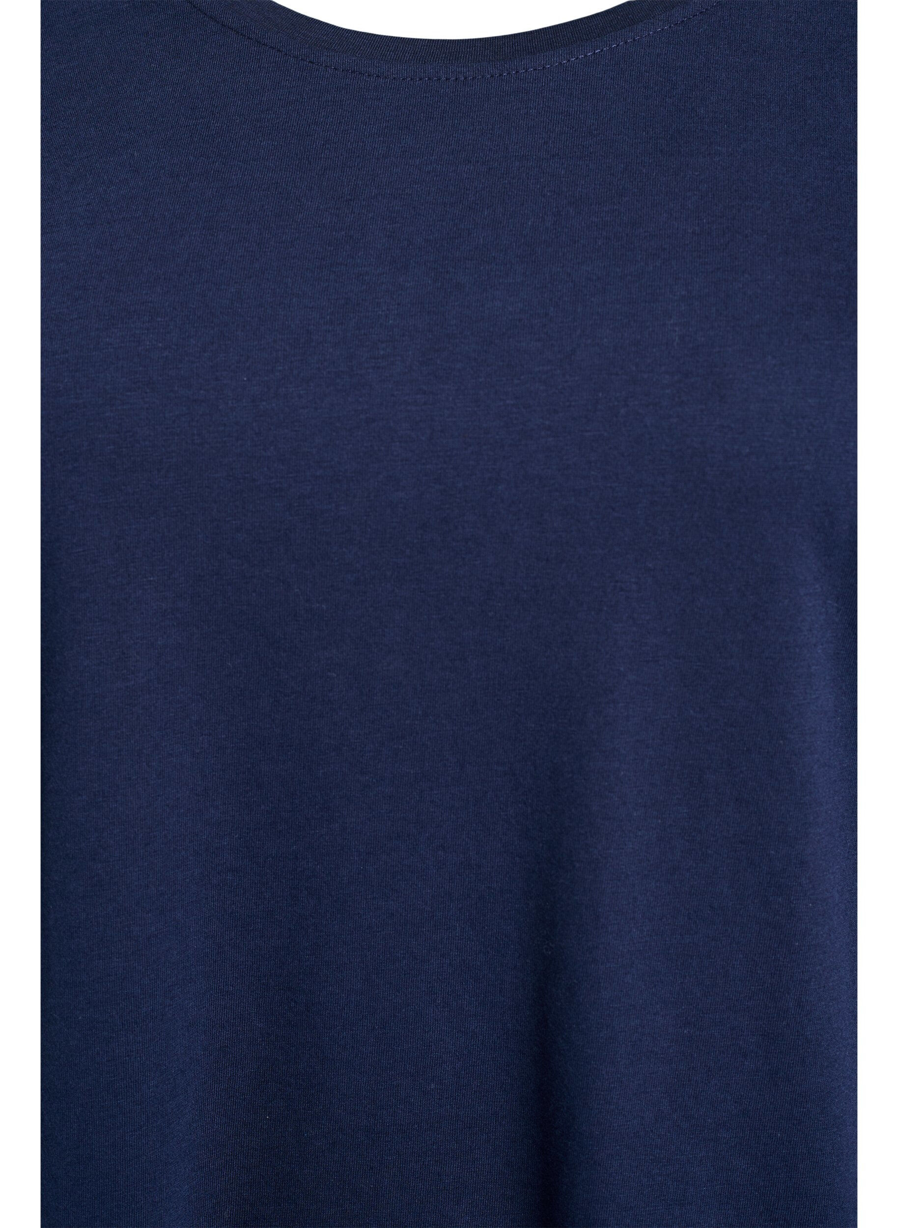 ZizziT-shirt med tryck, Bl&aring;, Packshot image number 2