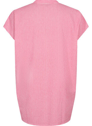 Randig skjorta i bomull med korta ärmar, Beetroot P. Stripe, Packshot image number 1