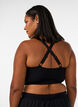 S&ouml;ml&ouml;s ribbad sport-BH, Svart, Model image number 2