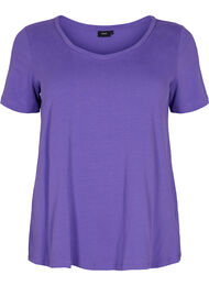 Enfärgad t-shirt i bomull, Ultra Violet