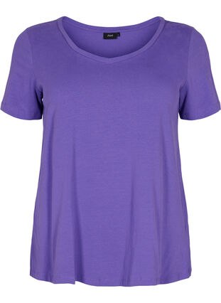 Enfärgad t-shirt i bomull, Ultra Violet, Packshot image number 0