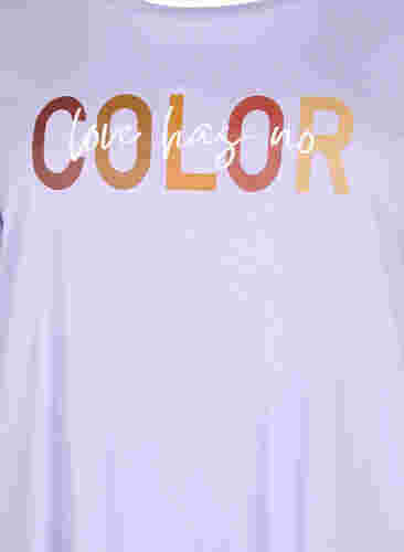 T-shirt i bomull med tryck, Lavender COLOR, Packshot image number 2
