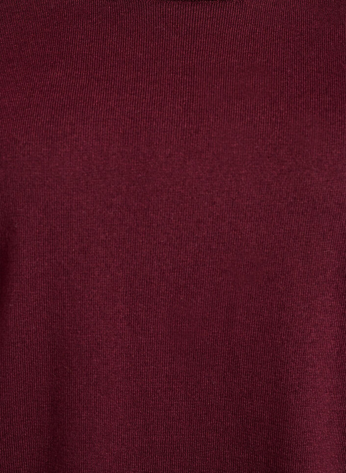Finstickad blus med korta &auml;rmar, R&ouml;d, Packshot image number 2
