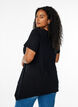 T-shirt med rund hals och A-linjeform, Svart, Model image number 2