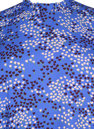 FLASH - Långärmad klänning med mönster, Dazzling Blue AOP, Packshot image number 2