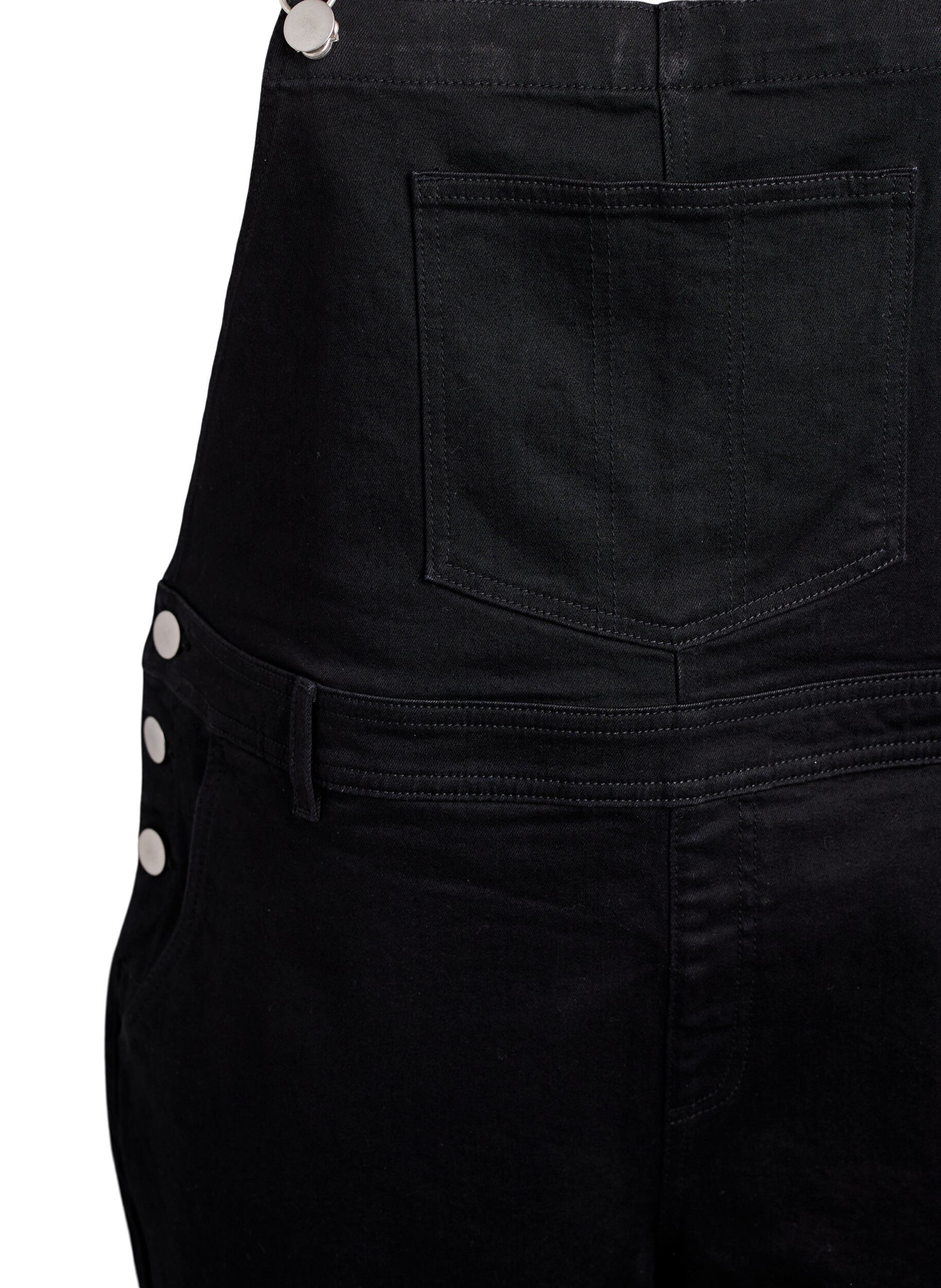 Zizzi Denim overaller shorts, Svart, Packshot image number 2