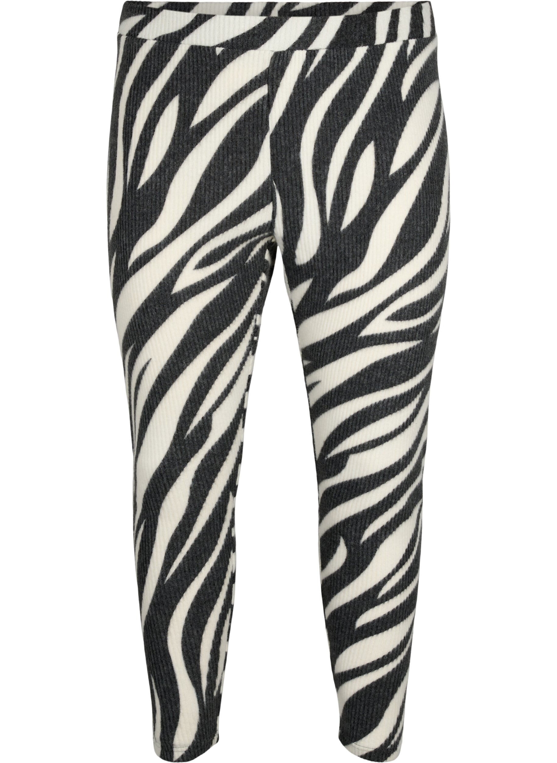 Zizzi Leggings med zebram&ouml;nster, White Zebra, Packshot image number 0