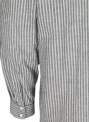 Randig skjorta i 100% bomull, Black Stripe, Packshot image number 3