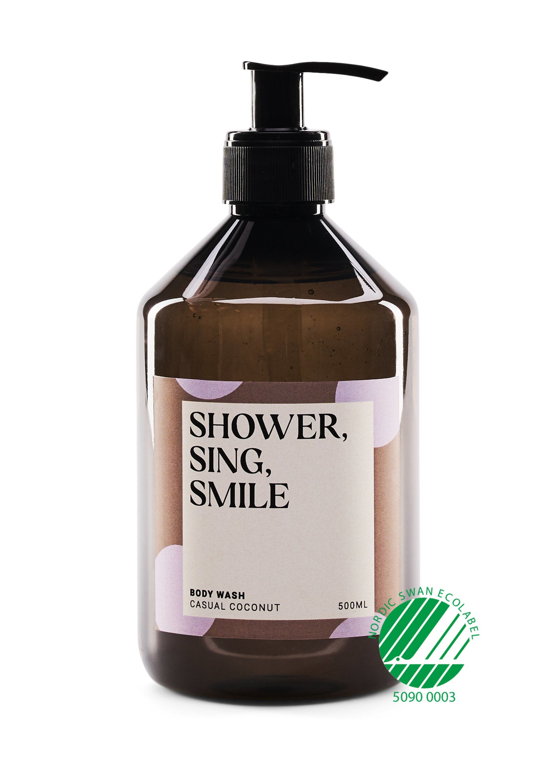 Zizzi Svanenm&auml;rkt Kroppstv&aring;l - Nordic spa 500 ml, Casual Coconut Dots, Packshot image number 0