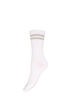 Randiga strumpor i bomull, Vit, Packshot image number 0
