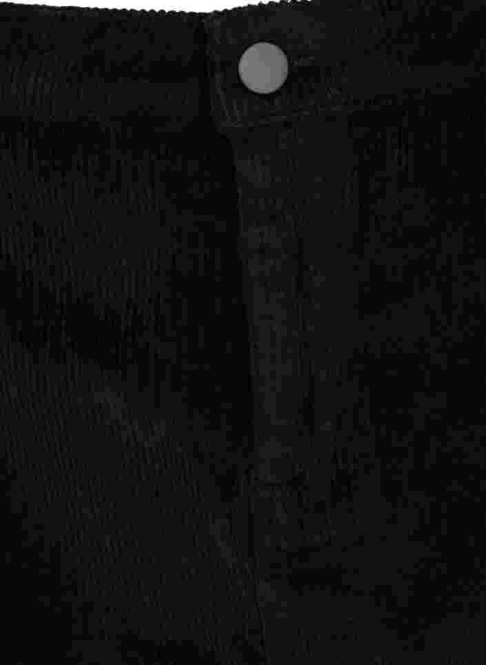 Sammetskjol i bomull, Black, Packshot image number 2