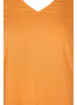 Kortärmad blus i viskos, Orange Peel, Packshot image number 2