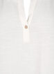 3/4-ärmad tunika i bomullsblandning med linne, Off-White, Packshot image number 2