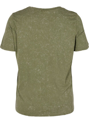 Bomulls-t-shirt med tryck, Ivy Green ACID WASH, Packshot image number 1
