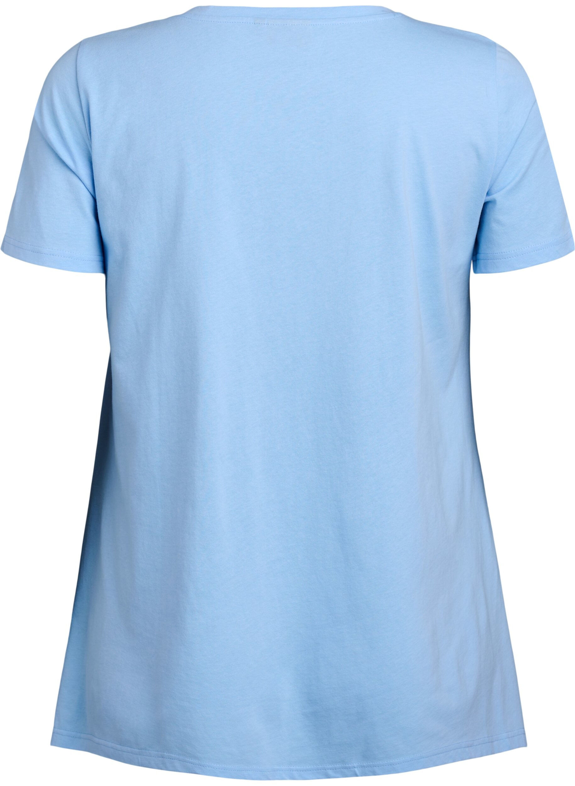 ZizziT-shirt med rund hals och A-linjeform, Bl&aring;, Packshot image number 1